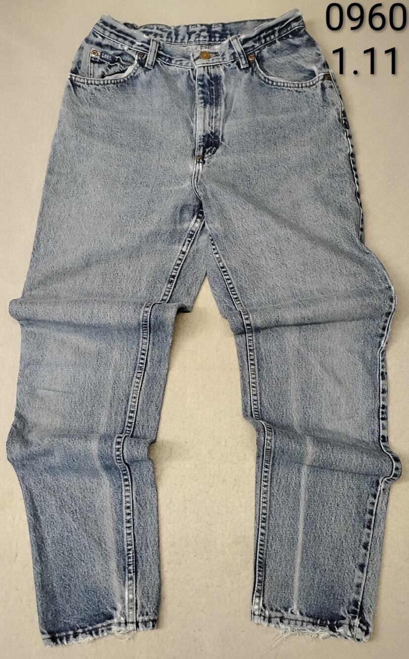 Lees (10) Women's Vintage High Rise Straight Blue Denim Jeans